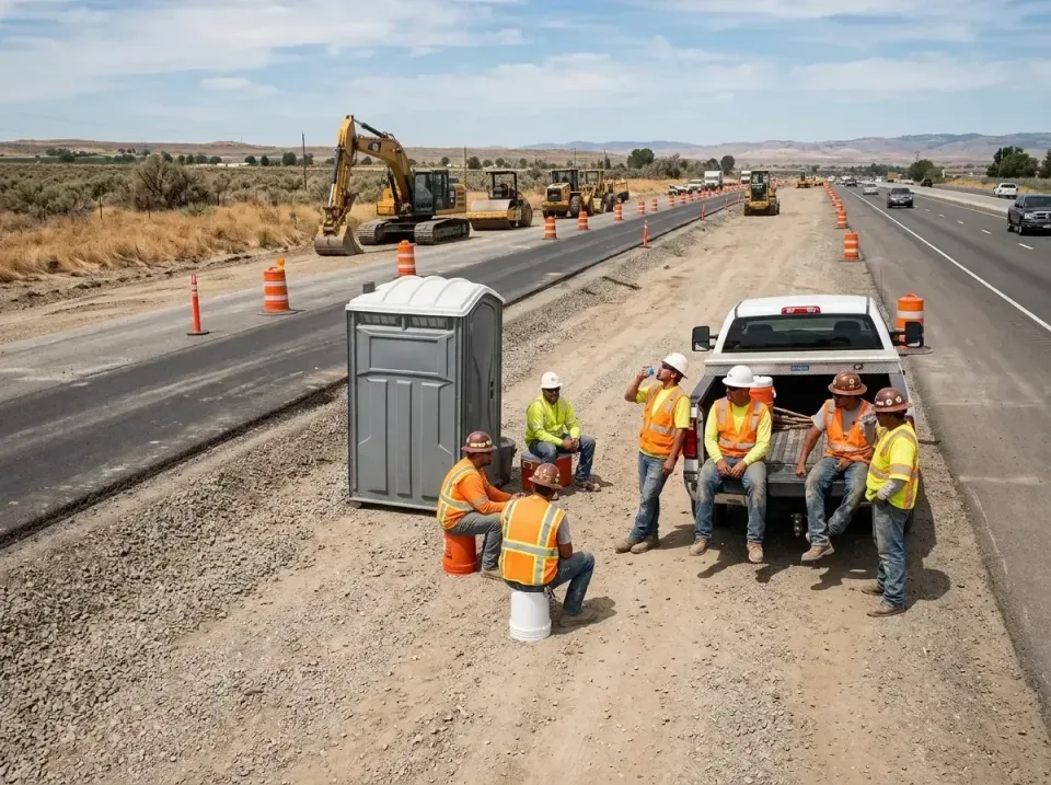 highway-road-construction-crew-007 — frequently asked questions, Porta Potty and Restroom Rentals in Powell, WY